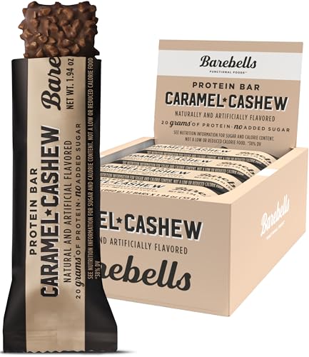 Barebells Protein Bars Caramel Cashew - 12 Count, 1.9oz Bars with 20g of High Protein 