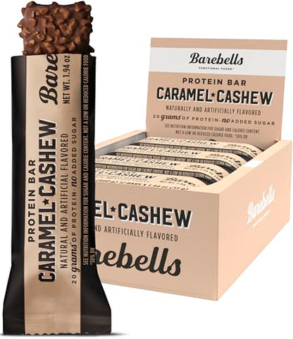 Barebells Protein Bars Caramel Cashew - 12 Count, 1.9oz Bars with 20g of High Protein 