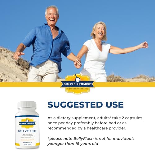 Simple Promise - BellyFlush - Detox and Colon Cleanse - Supports Digestive Health, 60 Capsules