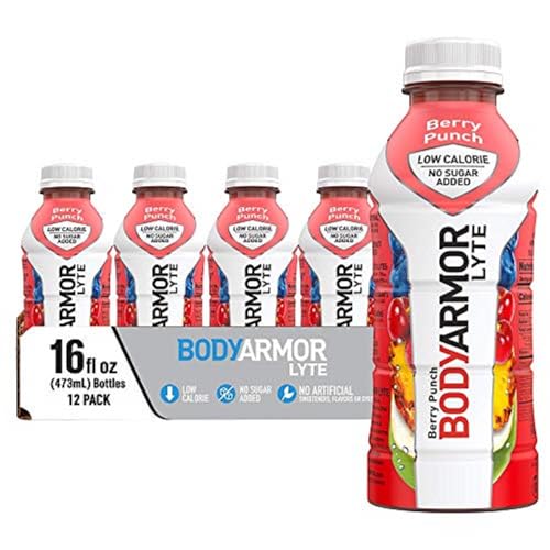 BODYARMOR LYTE Sports Drink Low-Calorie Sports Beverage, Berry Punch, Coconut