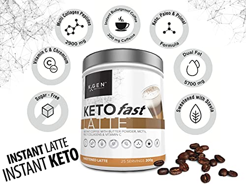 Instant Bulletproof Keto Coffee Creamer UK Made Collagen Latte | Butter Powder, Coconut MCTs & Vitamin C