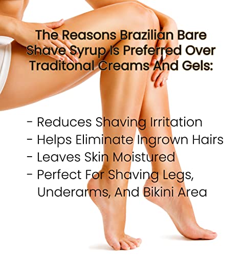 Brazilian Bare Tropical Coconut Extra Moisturizing Shave Syrup – Preferred Over Traditional