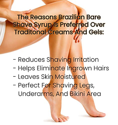 Brazilian Bare Tropical Coconut Extra Moisturizing Shave Syrup – Preferred Over Traditional