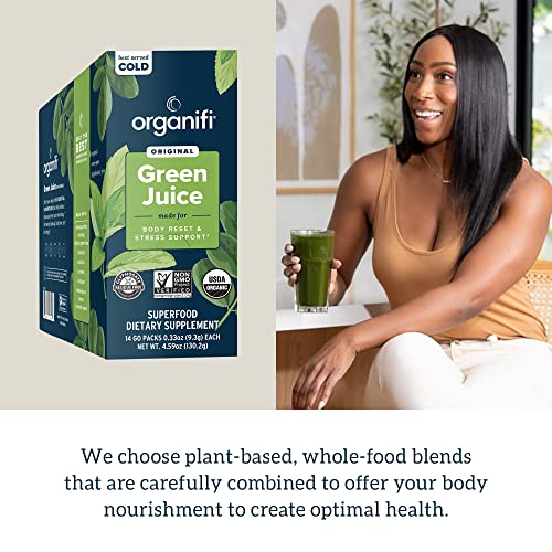 Organifi: GO Packs - Green Juice - Organic Superfood Supplement Powder - 30 Count