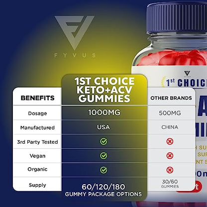 1st Choice Keto ACV Gummies, First Choice Gummies Advanced Weight Loss ACV