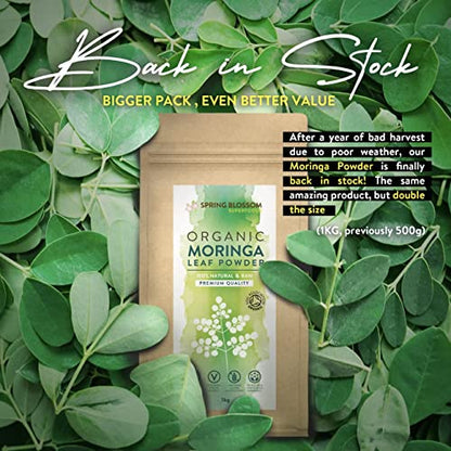 1KG Moringa Superleaf Powder Oleifera 100% Organic Raw Premium Quality Non-GMO