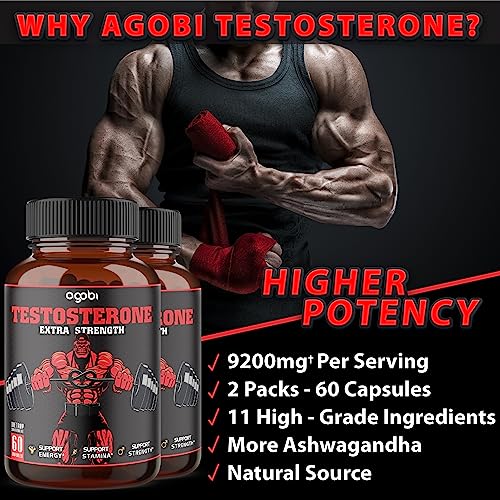 agobi Herbal Test Support for Male Supplement - Support Efficiency, Speed, Strength