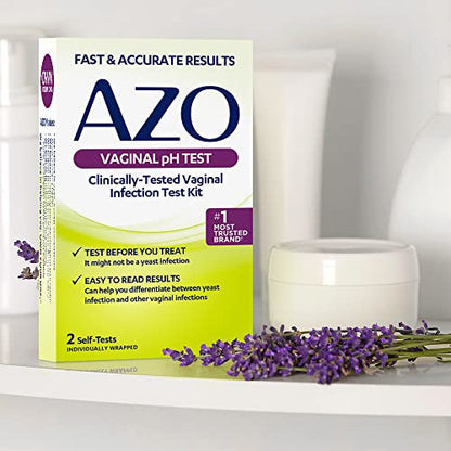 AZO Vaginal pH Test Kit, Clinically-Tested Vaginal Infection Test Kit, Fast & Accurate Results