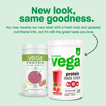 Vega Protein Made Simple Protein Powder, Vanilla - Stevia Free, Vegan, Plant Based