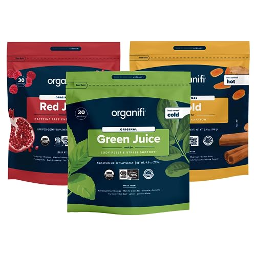 Organifi Sunrise to Sunset Power Box (9.5 Oz. Each) - Organic Superfood Powder 