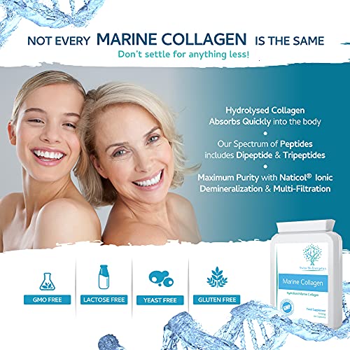 Marine Collagen 600mg 60 Capsules - Highly Bioavailable Naticol® Type 1