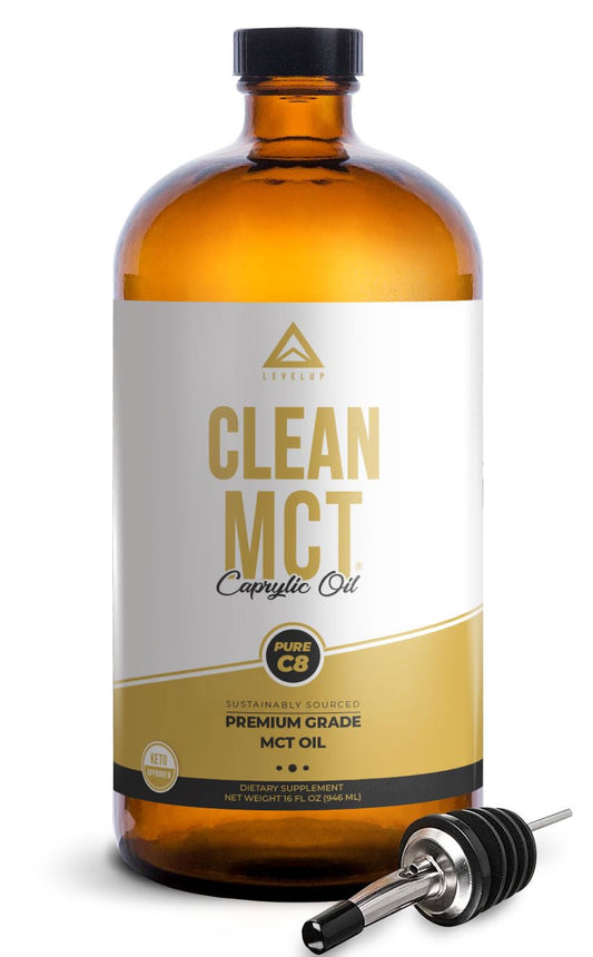 LevelUp Clean MCT Oil - 100% Caprylic C8 for Energy, Focus, Weight Management