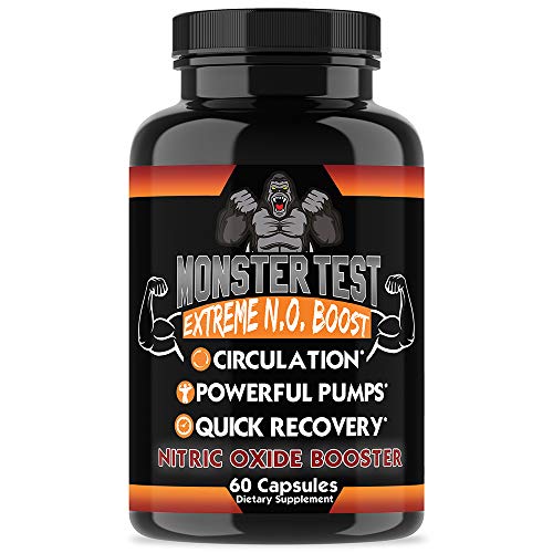 Angry Supplements Monster Test Nitric Oxide Booster Capsules, Extreme N.O Boost