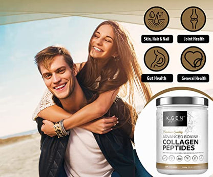 K-GEN Bovine Collagen Powder with Premium Quality Ingredients – Pure Hydrolysed Grass-Fed Bovine Collagen