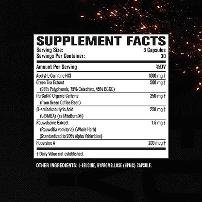 Jacked Factory Burn-XT Max - High-Performance Thermogenic Fat Burner & Appetite Suppressant