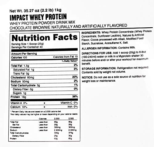 Myprotein - Impact Whey Protein Powder - Flavored Drink Mix - Daily Protein Intake