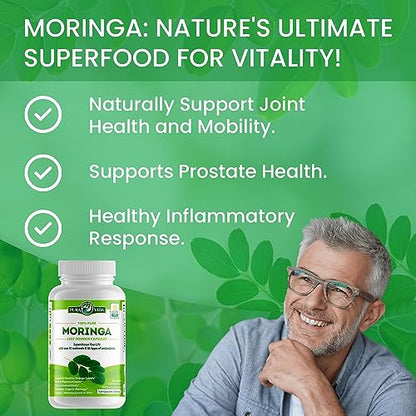 PURA VIDA Moringa Capsules Single Origin Moringa Powder Organic. Moringa Leaf