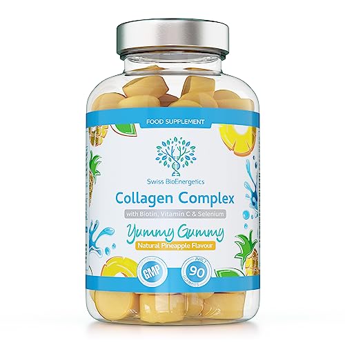 Collagen Complex - 90 Natural Pineapple Flavour Chewable Yummy Gummies