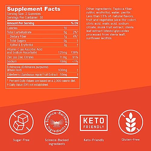 Bulletproof Sugar-Free Orange Strawberry Vitamins A+D+K Gummies, 60 Count, Keto