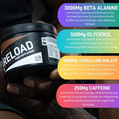 MYOBAND Hotshot Reload Pre-Workout Protein Powder Food Supplement 300g - Cola Kube