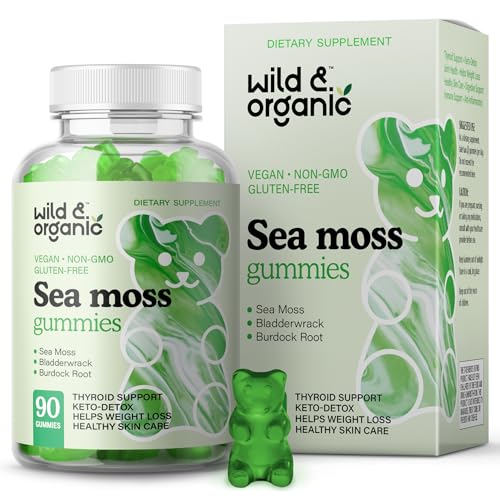 Sea Moss Gummies Vegan - Superfood Wildcrafted Seamoss Gummy Vitamins for Keto