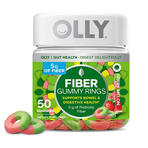 OLLY Fiber Gummy Rings, 5g Prebiotic Fiber, FOS (Fructo-oligosaccharides), Digestive Support