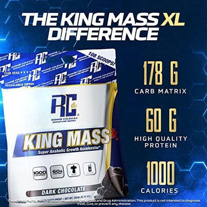 Ronnie Coleman Signature Series King Mass XL Mass Gainer Protein Powder, Muscle Gaine