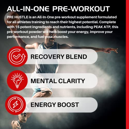 BLACKLABEL Supplements - PRE Hustle - Pre-Workout Dietary Supplement - Supports Energy, Focus, Strength, Endurance & Recovery - with Caffeine, Vitamins & Amino Acids - 30 Servings - Tiger’s Blood