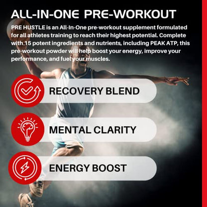 BLACKLABEL Supplements - PRE Hustle - Pre-Workout Dietary Supplement - Supports Energy, Focus, Strength, Endurance & Recovery - with Caffeine, Vitamins & Amino Acids - 30 Servings - Tiger’s Blood