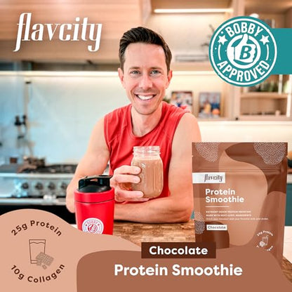 FlavCity Protein Powder Smoothie, Chocolate - 100% Grass-Fed Whey Protein Smoothie