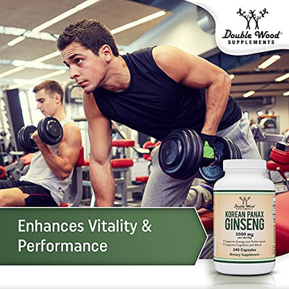 Ginseng Capsules (Korean Red Ginseng Extract, Panax Ginseng 10% Ginsenosides)