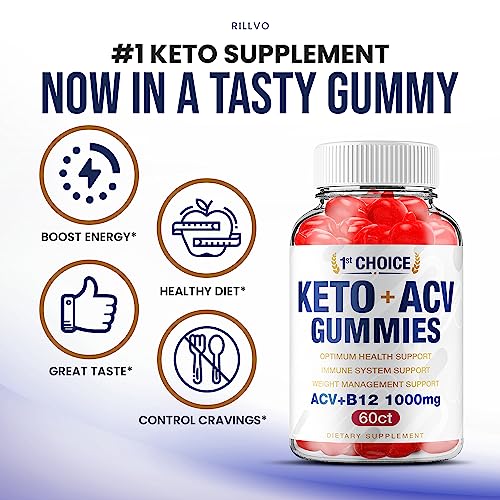 (2 Pack) 1st Choice Keto ACV Weight Loss Gummies Keto First Choice ACV Advanced