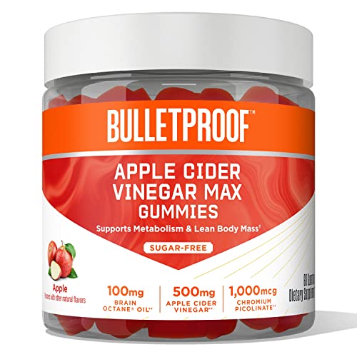 Bulletproof Apple Cider Vinegar Max Sugar-Free Gummies, 60 Count, Keto Supplement for Cravings