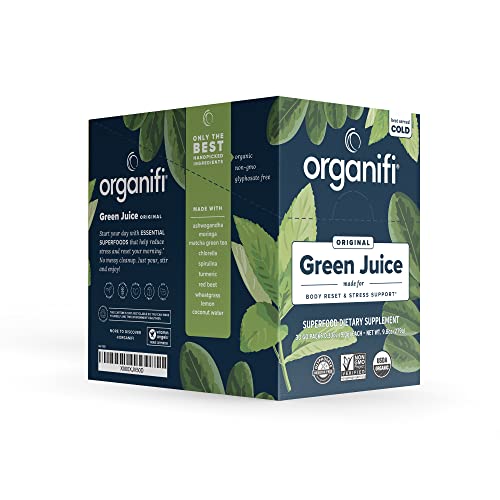 Organifi: GO Packs - Green Juice - Organic Superfood Supplement Powder - 30 Count