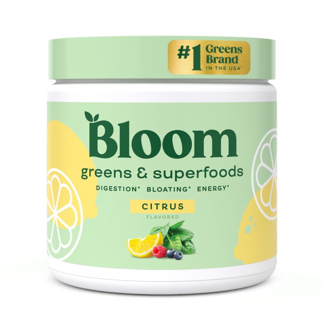 Bloom Nutrition Greens and Superfoods Powder for Digestive Health, Greens Powder 