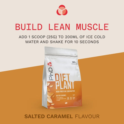 PhD Nutrition Diet Plant, Vegan Protein Powder Plant Based, Salted Caramel