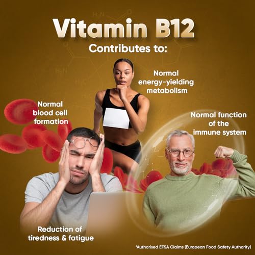 Vitamin B12 Tablets High Strength – 1000mcg Vegan B12 Supplement – 450 Pure Methylcob