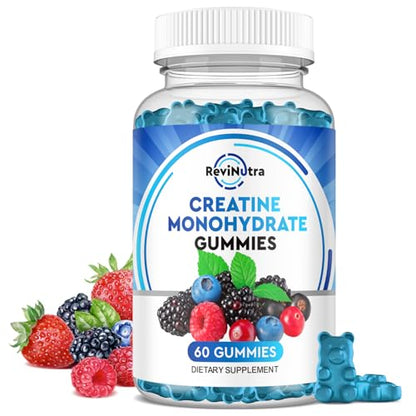 Creatine Monohydrate Gummies for Men & Women, Chewables Creatine Monohydrate 