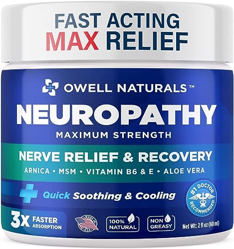 OWELL NATURALS Neuropathy Nerve Relief Cream - Maximum Strength Relief Cream for 