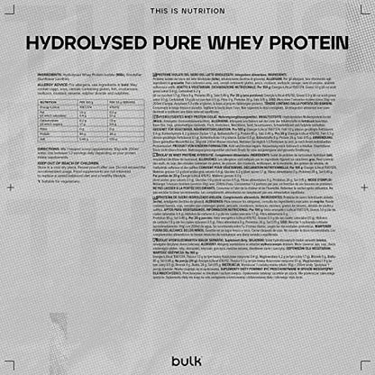 Bulk Hydrolysed Whey Protein Isolate, Protein Shake, Unflavoured, 500 g, Packaging May Vary