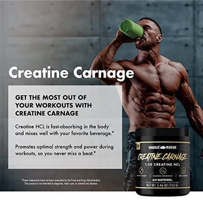 Creatine Carnage, Creatine HCL, Supports Optimal Strength, Endurance, Muscle Mass