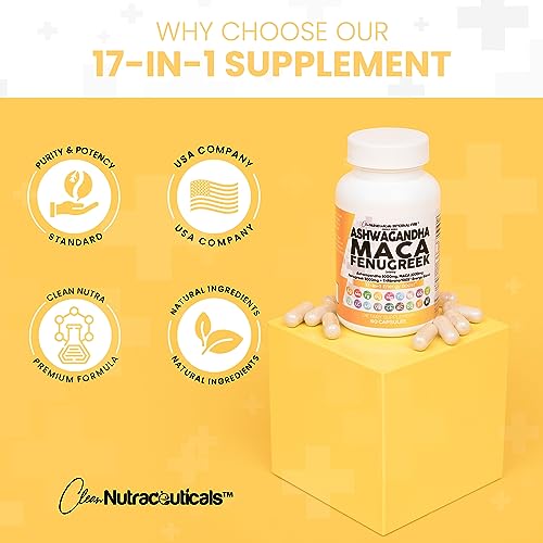 Ashwagandha 5000mg Maca Root 2000mg Fenugreek 3000mg Suppleme