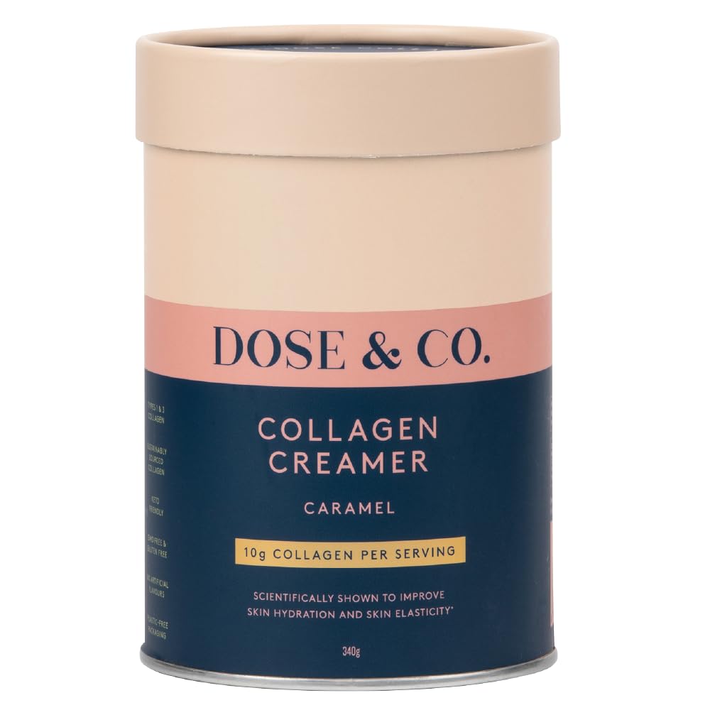 Dose & Co Collagen Creamer in Caramel Flavour - 340g Powder Supplement