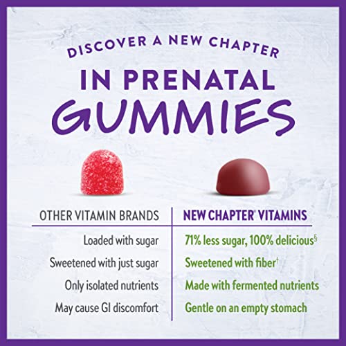 New Chapter Prenatal Multivitamin Gummies – 71% Less Sugar, Prenatal Gummies