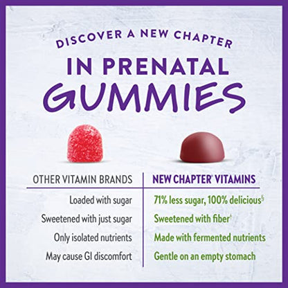 New Chapter Prenatal Multivitamin Gummies – 71% Less Sugar, Prenatal Gummies