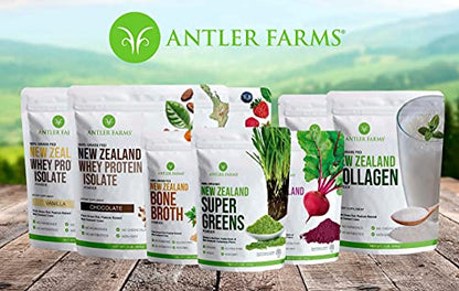 Antler Farms - 100% Grass Fed New Zealand Whey Protein Isolate, Unflavored, 30 Servings