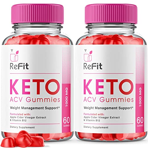 (2 Pack) Refit Keto ACV Gummies for Weight Loss, Refit Keto ACV Gummies Advanced