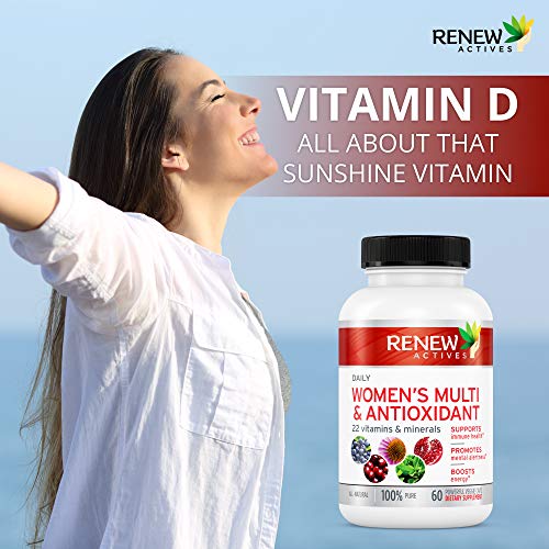 Renew Actives Women's Multi-Vitamin & Antioxidant: Daily Health Supplement for Woman