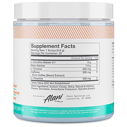 Alani Nu Island Crush Pre Workout and BCAA Sour Peach Rings Post Workout Powder Bundle | L-Theanine, Beta-Alanine, Citrulline | Branch Chain Essential Amino Acids | 30 Servings per Container